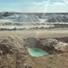 Lac sal&eacute; de Siwa aux eaux turquoise